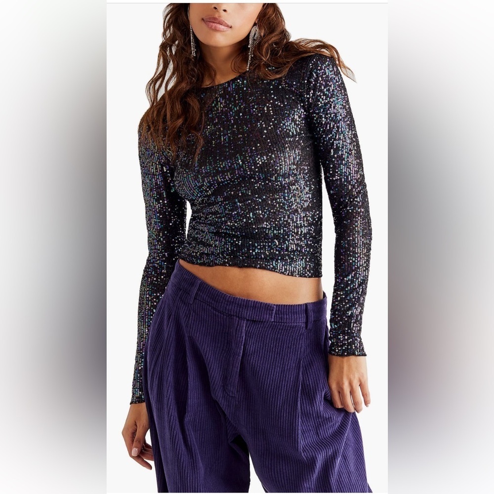 FREE PEOPLE INTIMATELY | Gold Rush Sequin Top